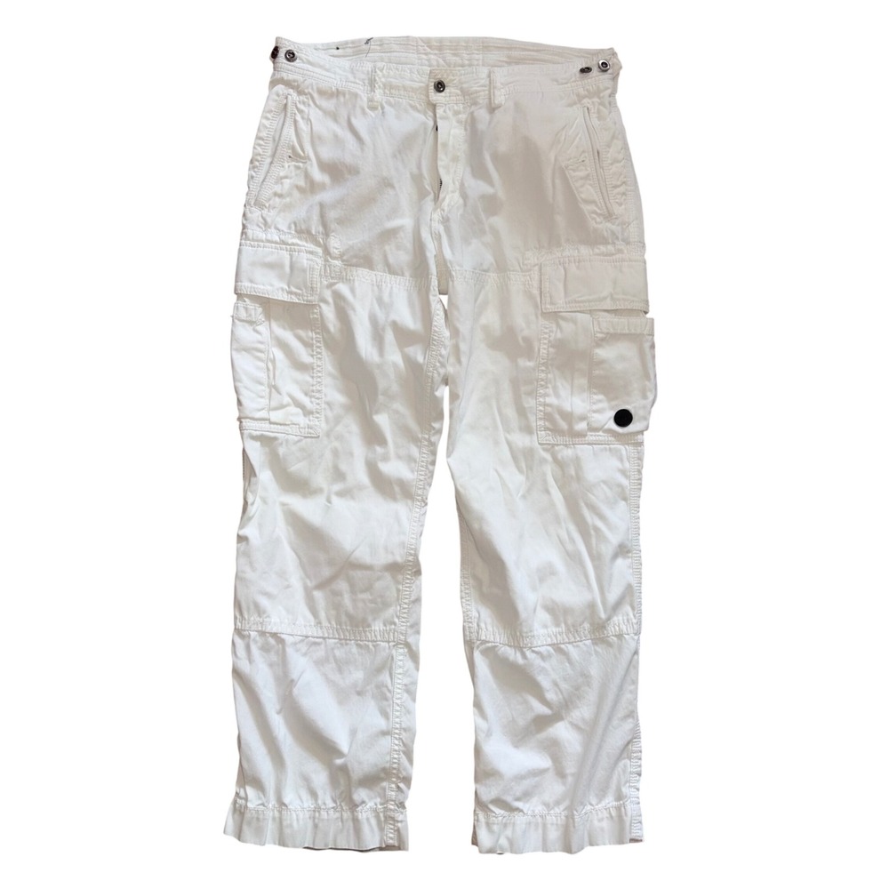 Polo Ralph Lauren Mens White Cotton Cargo Pants 33x27 Straight Leg Utility